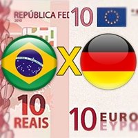 Brasil x Alemanha - 10 Euros x 10 Reais