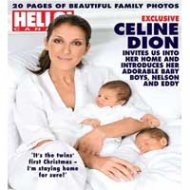 Celine Dion Apresenta Gêmeos para a Revista Hello!