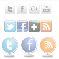 Widget Com Icones de Redes Sociais - Efeito CSS3