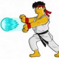 Lutadores do Street Fighter Desenhados no Estilo dos Simpsons