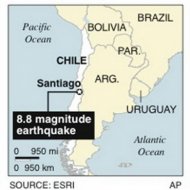 Terremoto no Chile Provoca Alerta de Tsunami e Ã© Sentido no Brasil